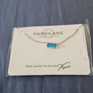 Park Lane Silver Chain with Blue Accent